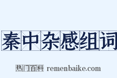 秦中杂感组词是什么意思的图片